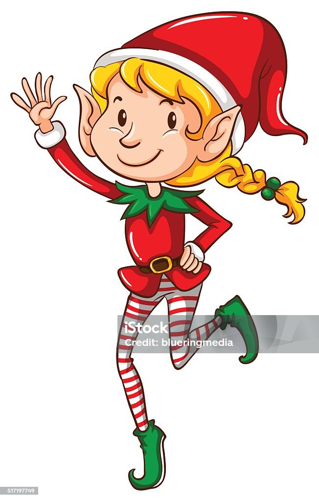 eleven Illustration of a close up elf Celebration stock vector