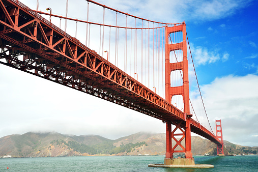 Golden Gate bridge, bottom view.