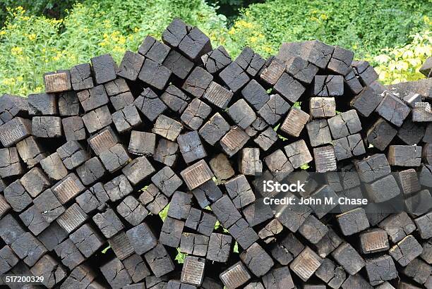 Pile Of Railroad Ties Stock Photo - Download Image Now - Backgrounds, Black Color, Color Image