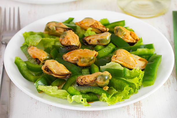 istock salad with seafood on the plate 517215513