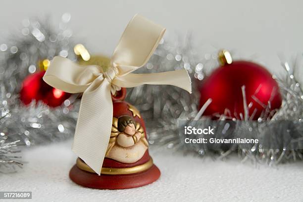 Christmas Bell And Red Balls Stock Photo - Download Image Now - Bell, Christmas, Christmas Ornament