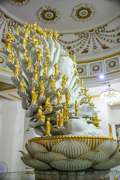istock Thousand-hand Guanyin statue inside the building. 517217385