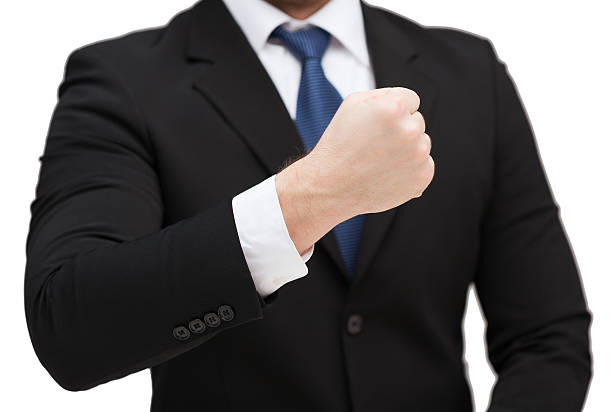 istock businessman showing something at his hand 517217635