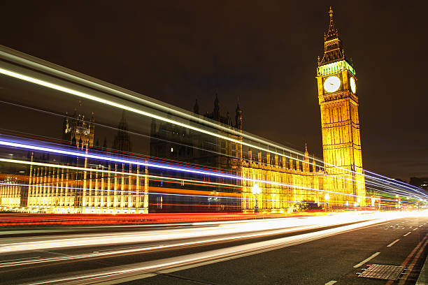 istock Traffic lights at night in London 517218769