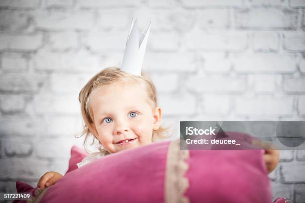 Little Princess Stock Photo - Download Image Now - Crown - Headwear, Pillow, Princess