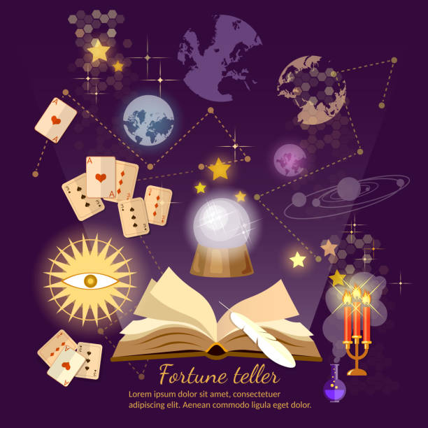 istock Fortune teller crystal ball magic book astrology signs 517222850