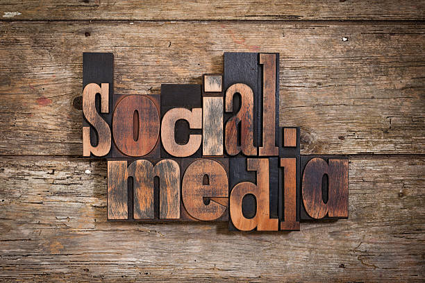 istock social media written with letterpress type 517223528