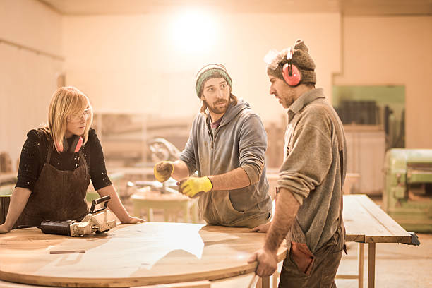 istock Group of people in workshop 517225020