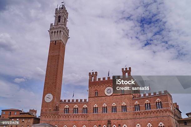 Palazzo Pubblico Siena Italy Stock Photo - Download Image Now - Ancient, Architecture, Bell