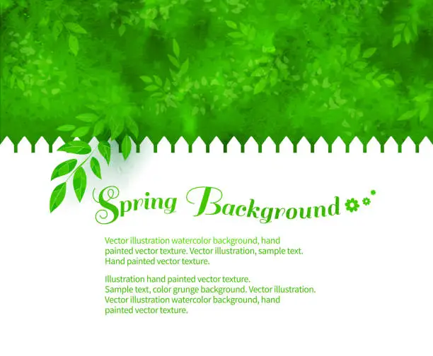 Vector illustration of Background with green shrubs