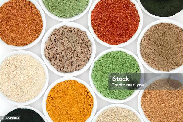 Health Food Powders Stock Photo - Download Image Now - Protein, Ground - Culinary, Hemp