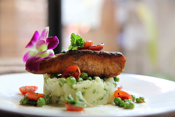 istock Grilled salmon with potato and vegetables 517234934