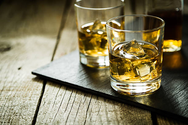 istock Whiskey with ice in glasses 517235080