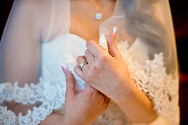 istock Wedding dress and vail 517235719