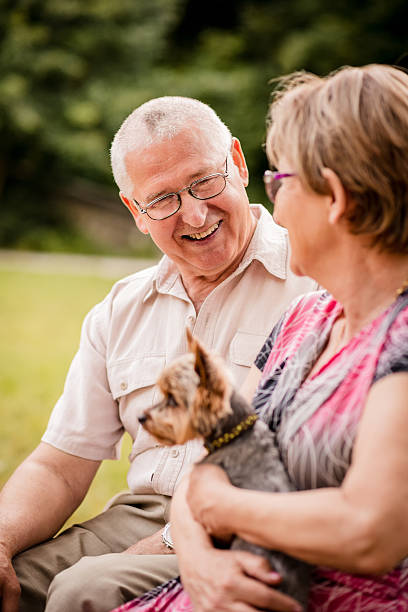 istock Senior couple with dog 517236500