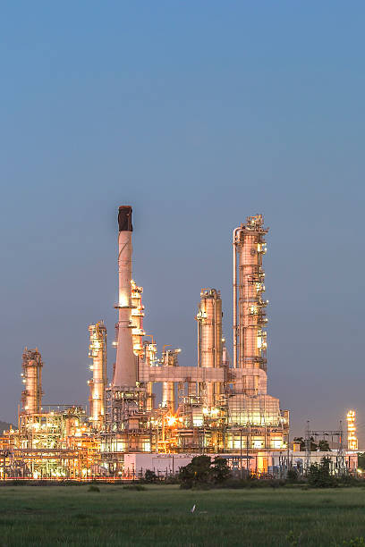 istock Oil refinery at twilight. 517236537
