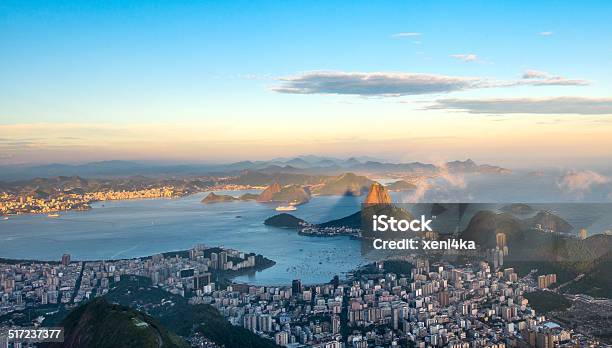 Rio De Janeiro Sugarloaf Mountain Stock Photo - Download Image Now - Nightlife, Rio de Janeiro, Christ The Redeemer