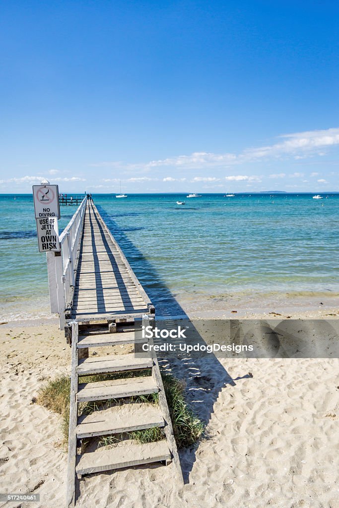 Tranquil Jetty front vie wof a tranquil jetty Australia Stock Photo