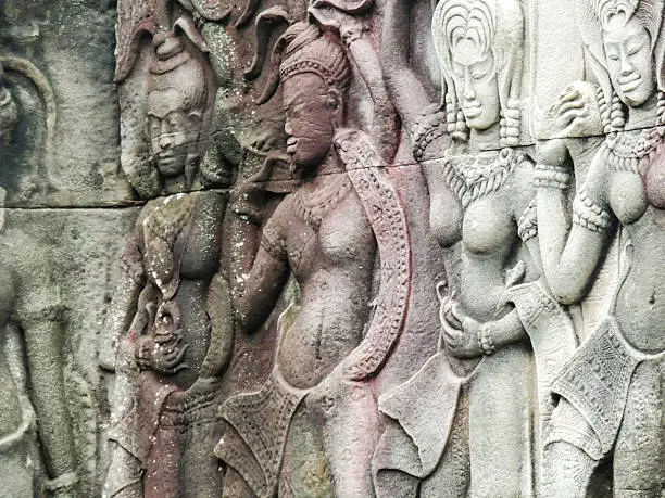 1000 years old Apsara Carving in Angkorwat