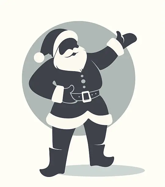 Vector illustration of Santa Claus Vector silhouette