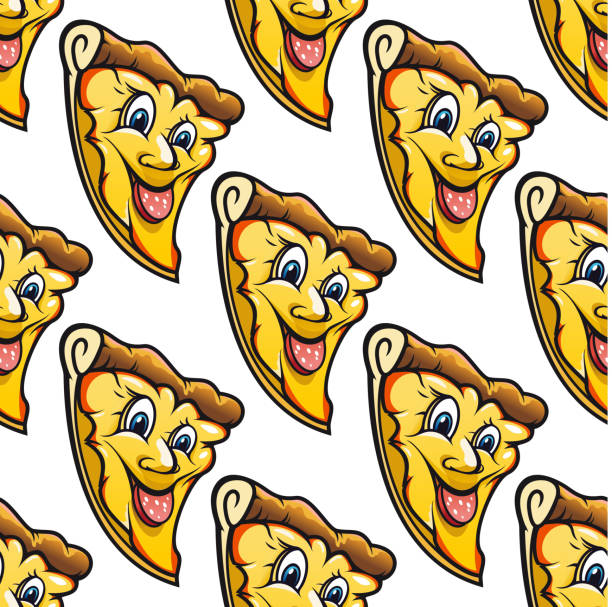 ilustrações, clipart, desenhos animados e ícones de sem costura padrão de salame dos fatia de pizza de queijo - cheese backgrounds pattern portion