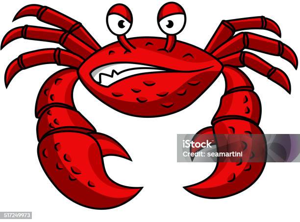 Cartoon Red Crab Character Stock Illustration - Download Image Now - Animal, Animal Shell, Animal Wildlife