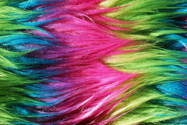 istock Neon color faux fur background 2 517250499