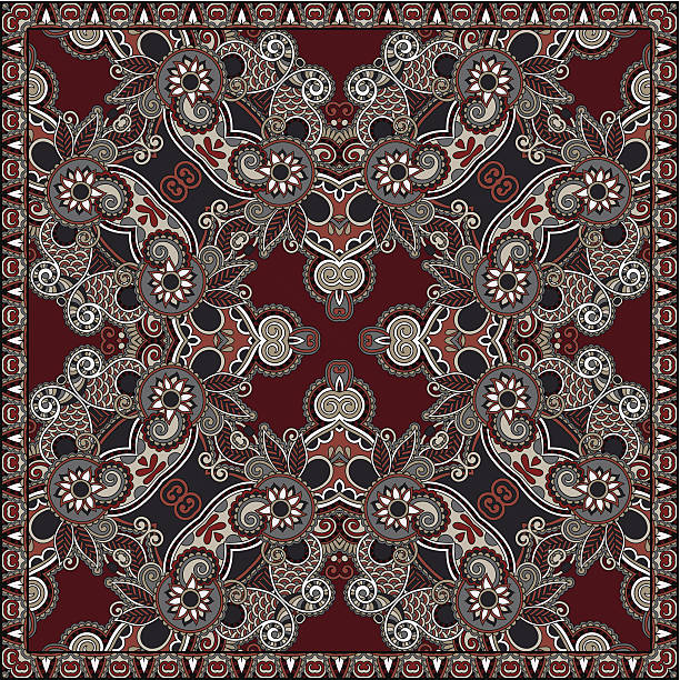 istock Traditional ornamental floral paisley bandanna. 517250759