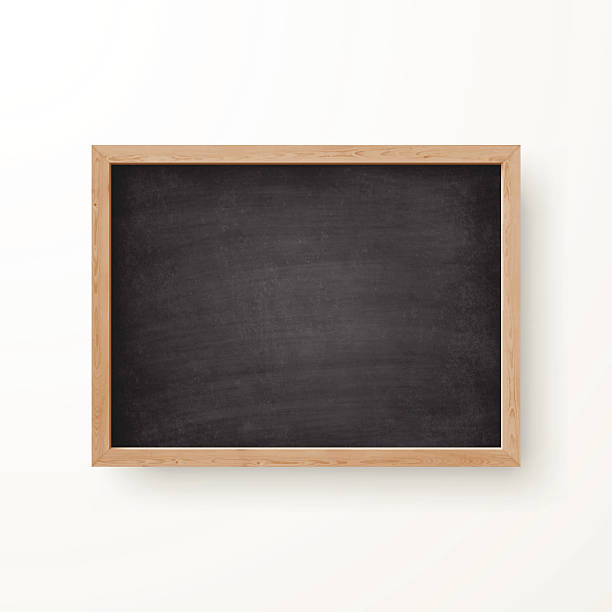 illustrazioni stock, clip art, cartoni animati e icone di tendenza di vuoto chalkboard con struttura in legno su sfondo bianco - blackboard black backgrounds blank