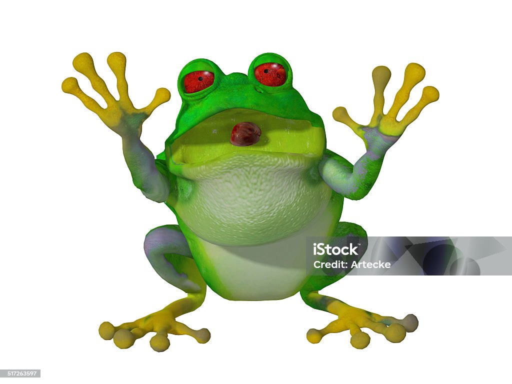 3d Happy Cartoon Frog Saying Hello Stock Photo - Download Image Now -  Amphibian, Animal Wildlife, Cool Attitude - iStock