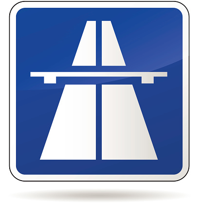 Freeway Label Sign Vector Freeway Blue Sign Stock Illustration - Download Image Now ...