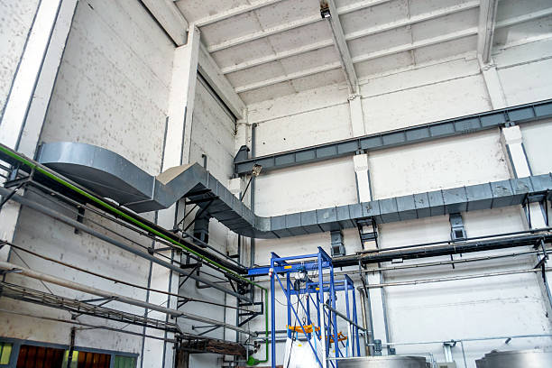 istock Industrial pipes of a building 517266869