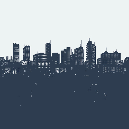 Silhouette background city