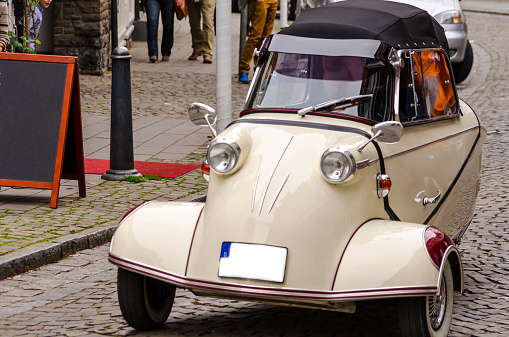 Cabin scooter produced by Messerschmitt. The designer of the vehicle was the engineer Fritz Fend.