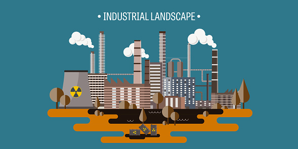 Vector Illustration Urbanization Industrial Revolution Pipe Air Pollution  Oil And Stock Illustration - Download Image Now - iStock