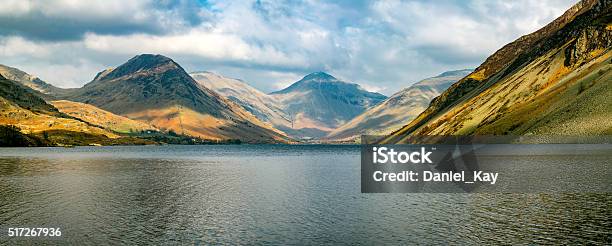 Mountain Range At Wastwater Lake With Dramatic Clouds Stock Photo - Download Image Now