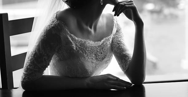istock Black and white wedding picture. 517269001