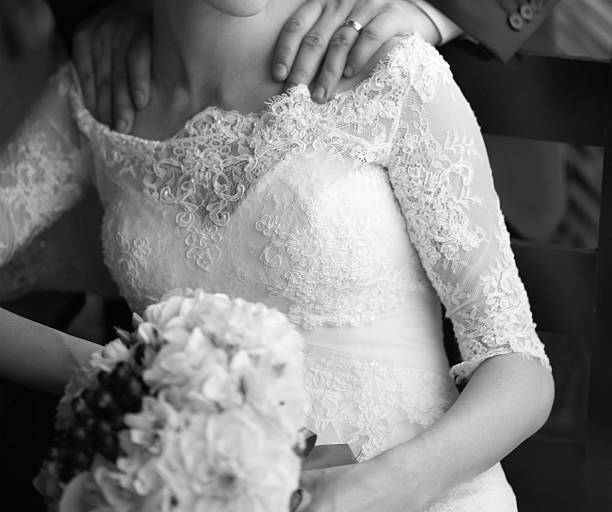 istock Young newlywed caucasian couple. 517269121