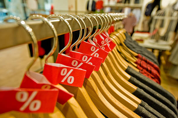 Hanger for clothes Clothing store, shop, horizontal hook equipment photos stock pictures, royalty-free photos & images