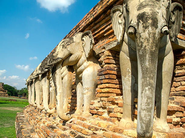 istock elephant stupa, Sukhotai, Thailand 517269824
