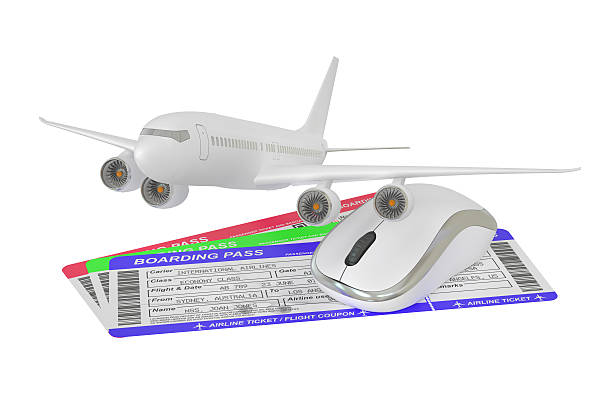 istock Buying air tickets online concept 517269994