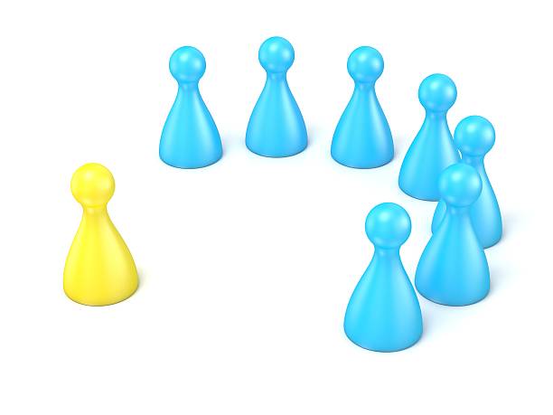 istock Interview with staff. Scene made of toy pawns. 3D 517270560