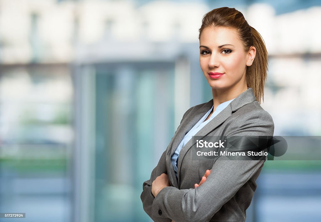 Young beautiful businesswoman portrait Portrait of a young beautiful businesswoman Adult Stock Photo