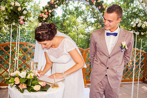 istock Just married in the registry office 517273110
