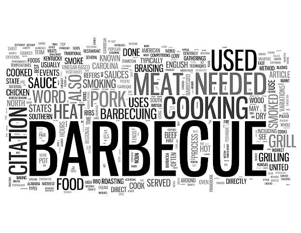 Barbecue word concepts isolated on white background