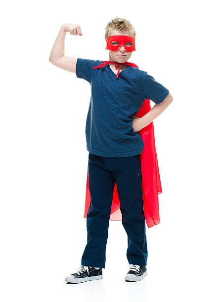 istock Little superhero flexing muscle 517275532