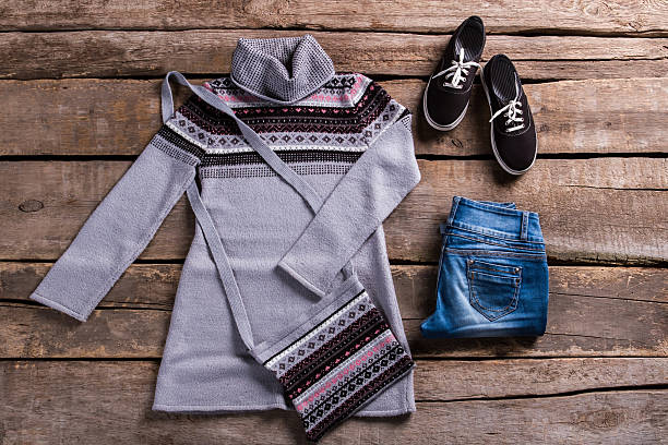 istock Tunic with jeans and keds. 517277438