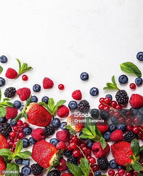 Fresh Berries Stock Photo - Download Image Now - Backgrounds, Summer, Fruit