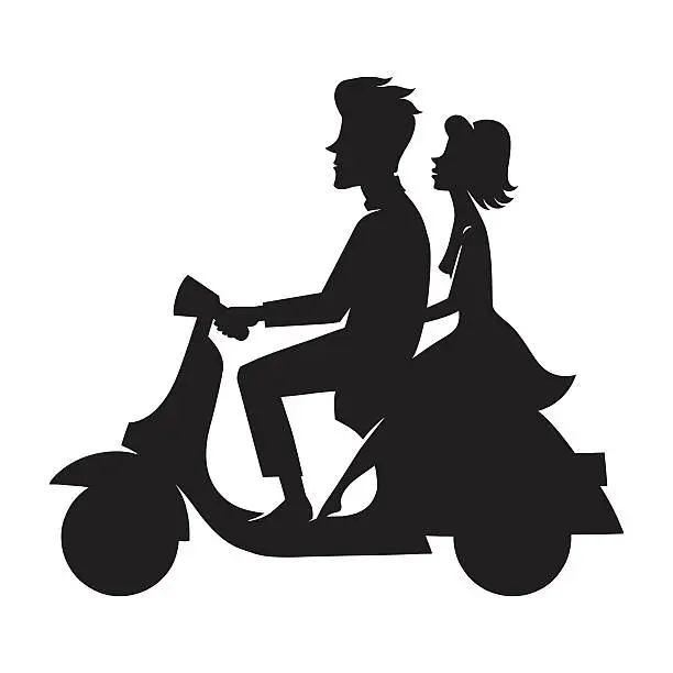 Vector illustration of scooter