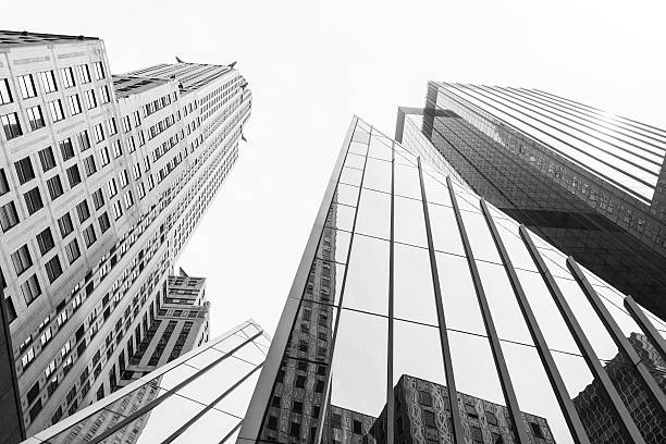 New York skysrapers in perspective from below